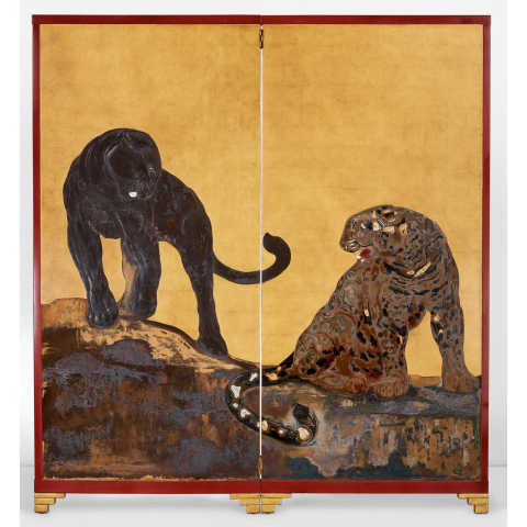 Panthère noire et jaguar. 1921.